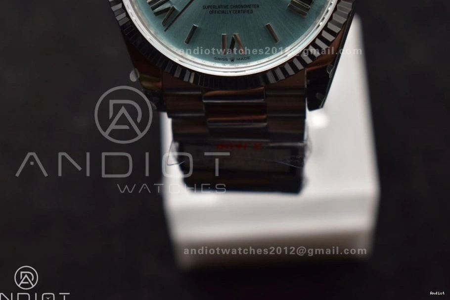Bracelet on Edition (Gain V5 Weight) vr3255 Light Roman SS 36 904L Best DayDate Steel Dial President Blue QF 0308